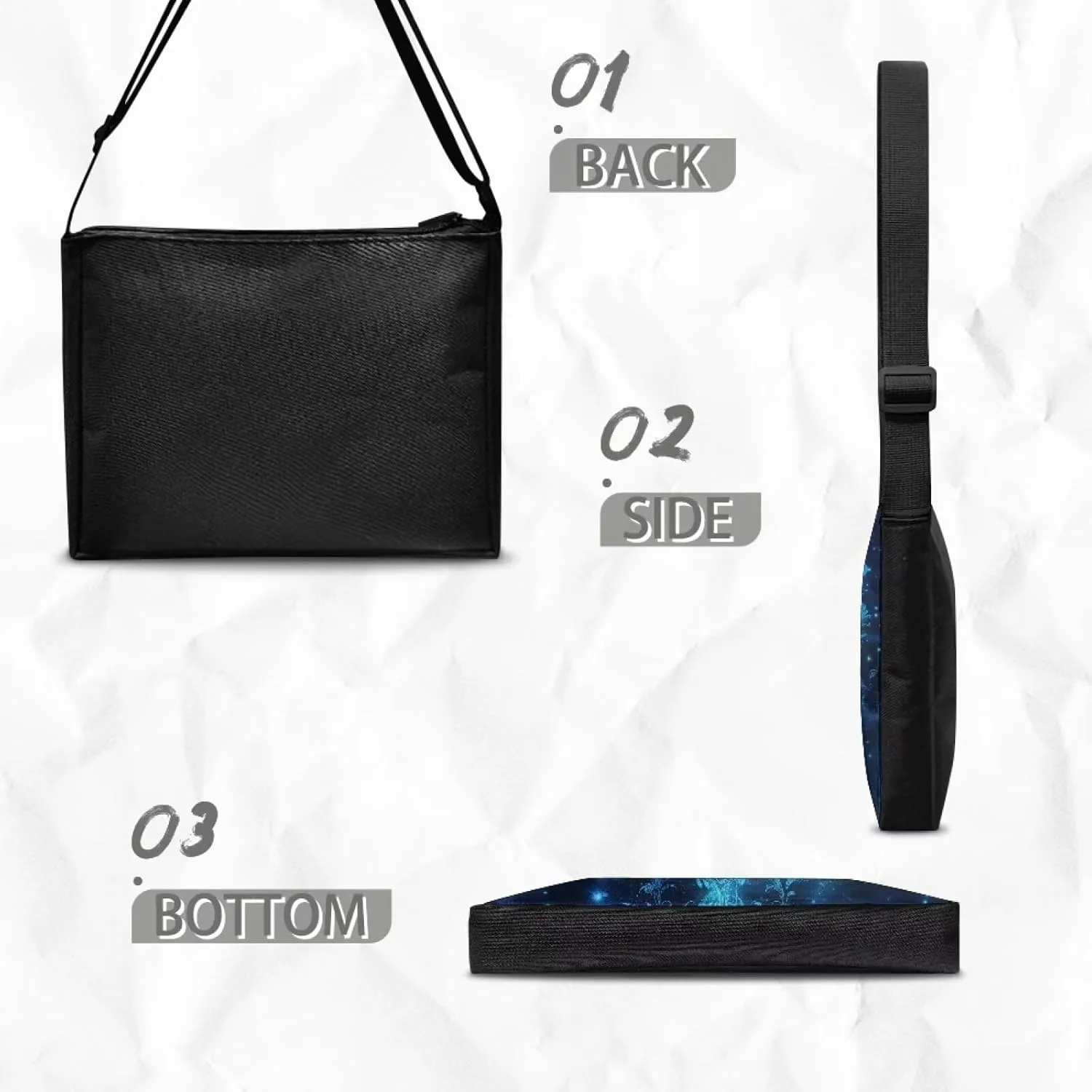 HUGS IDEA Messenger Bag for Women Crossbody Purse for Work Shoulder Handbags with Shoulder Strap