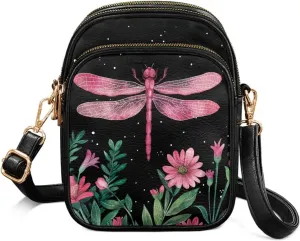 HUGS IDEA Small Women's Crossbody Bag Cell Phone Purse with Adjustable Shoulder Strap for Work Travel