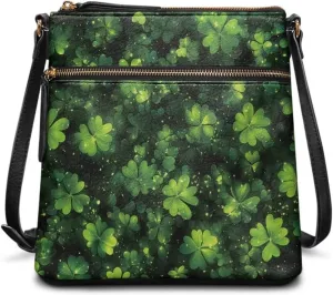 HUGS IDEA St Patrick's Day Crossbody Bag Fashion Shoulder Handbag for Holiday Party Bucket Bag