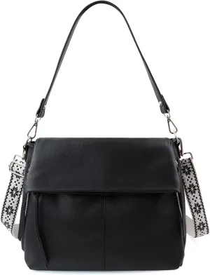 IBEE Large Hobo Crossbody Bags for Women Vegan Leather Crossbody Purse Womens Shoulder Bag with Multiple Zippers