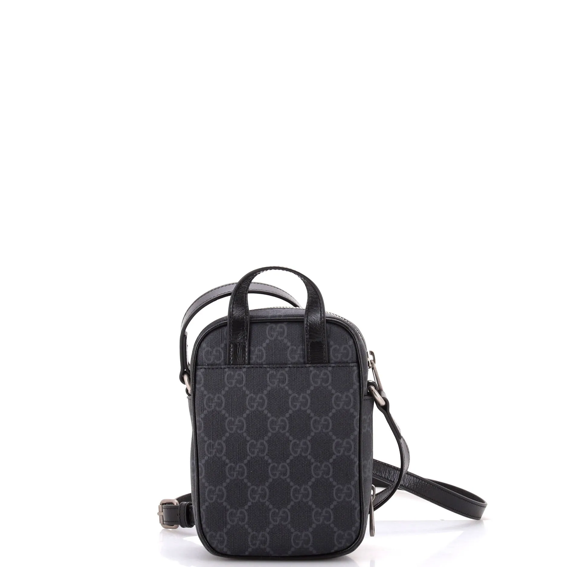 Interlocking G Patch Top Handle Crossbody Bag GG Coated Canvas Mini