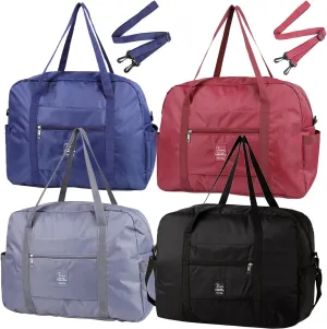 INVODA 4PCS Travel Bag Carry on Duffle Bag Tote Spirit Airlines Personal Item Bag Shoulder Weekender Overnight Bag Waterproof Sports Gym Bag for Women and Men (4 PCS)