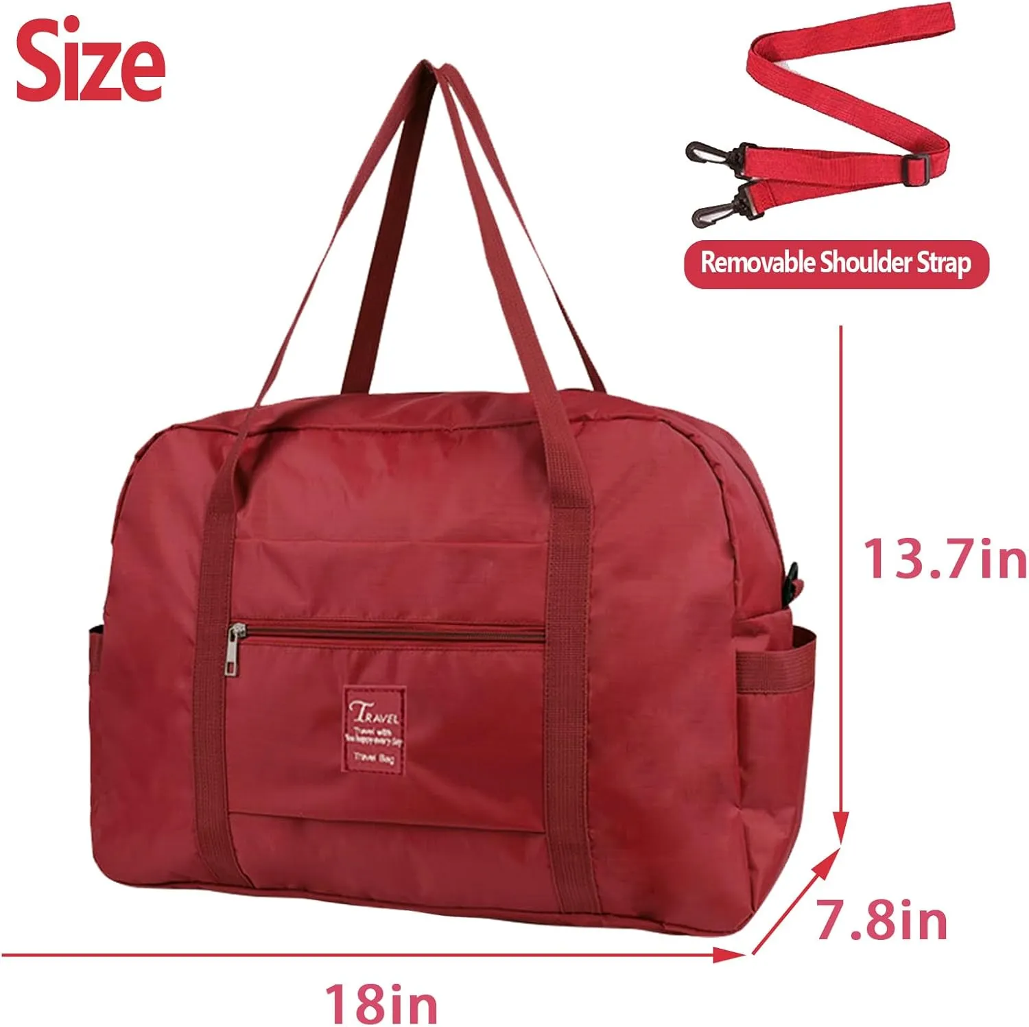INVODA 4PCS Travel Bag Carry on Duffle Bag Tote Spirit Airlines Personal Item Bag Shoulder Weekender Overnight Bag Waterproof Sports Gym Bag for Women and Men (4 PCS)