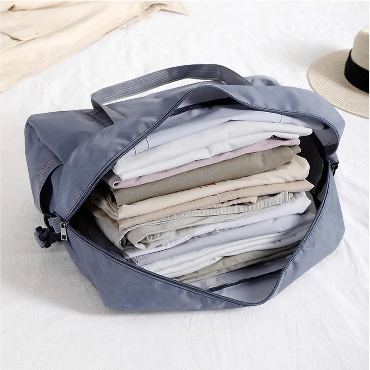 INVODA 4PCS Travel Bag Carry on Duffle Bag Tote Spirit Airlines Personal Item Bag Shoulder Weekender Overnight Bag Waterproof Sports Gym Bag for Women and Men (4 PCS)