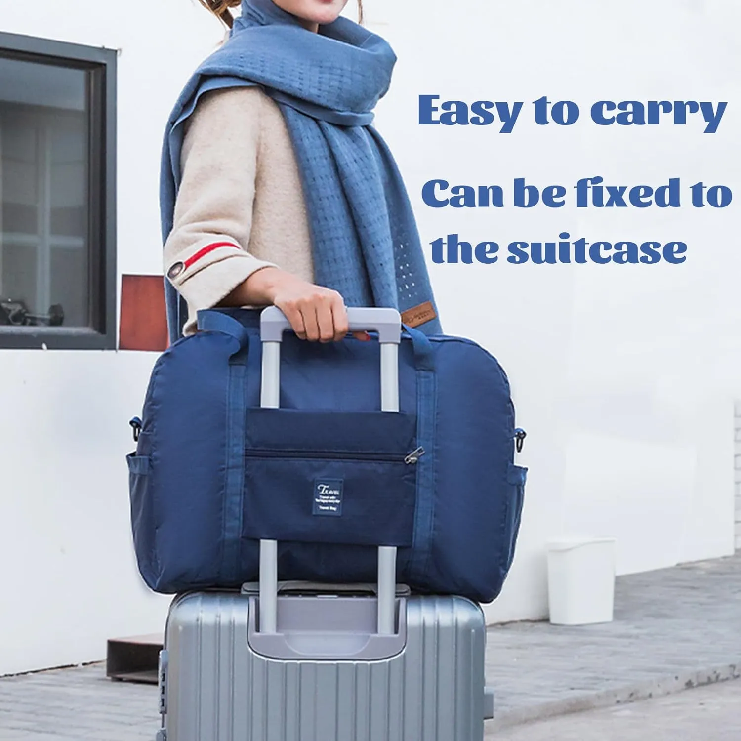 INVODA 4PCS Travel Bag Carry on Duffle Bag Tote Spirit Airlines Personal Item Bag Shoulder Weekender Overnight Bag Waterproof Sports Gym Bag for Women and Men (4 PCS)