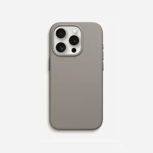 iPhone 15 Leather Magsafe Case With IC Working- Titanium