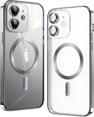 iPhone 16 Silver Electro MagSafe Case With Camera Glass Protection