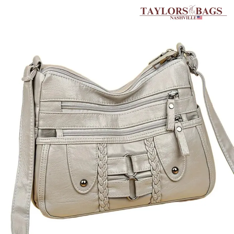 Isabel’s Rivet Accented Crossbody | Anti-Theft Crossbody Bag