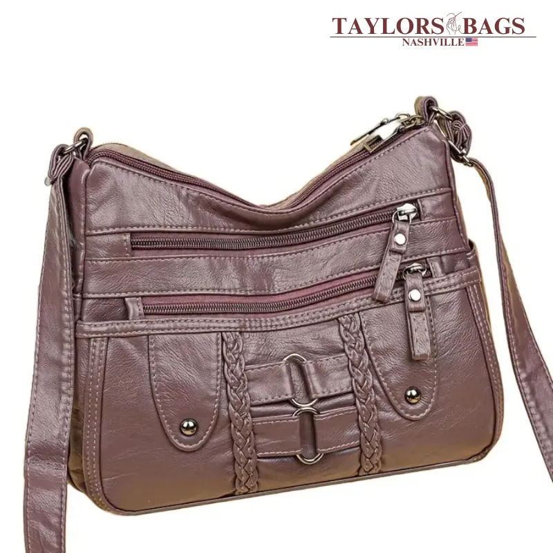 Isabel’s Rivet Accented Crossbody | Anti-Theft Crossbody Bag