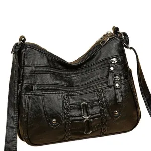 Isabel’s Rivet Accented Crossbody | Anti-Theft Crossbody Bag