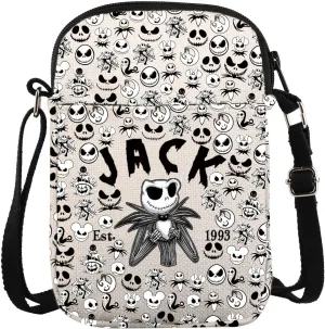 Jack Fans Merchandise Gifts Horror Movie Fans Gifts Jack Skellington Crossbody Bag