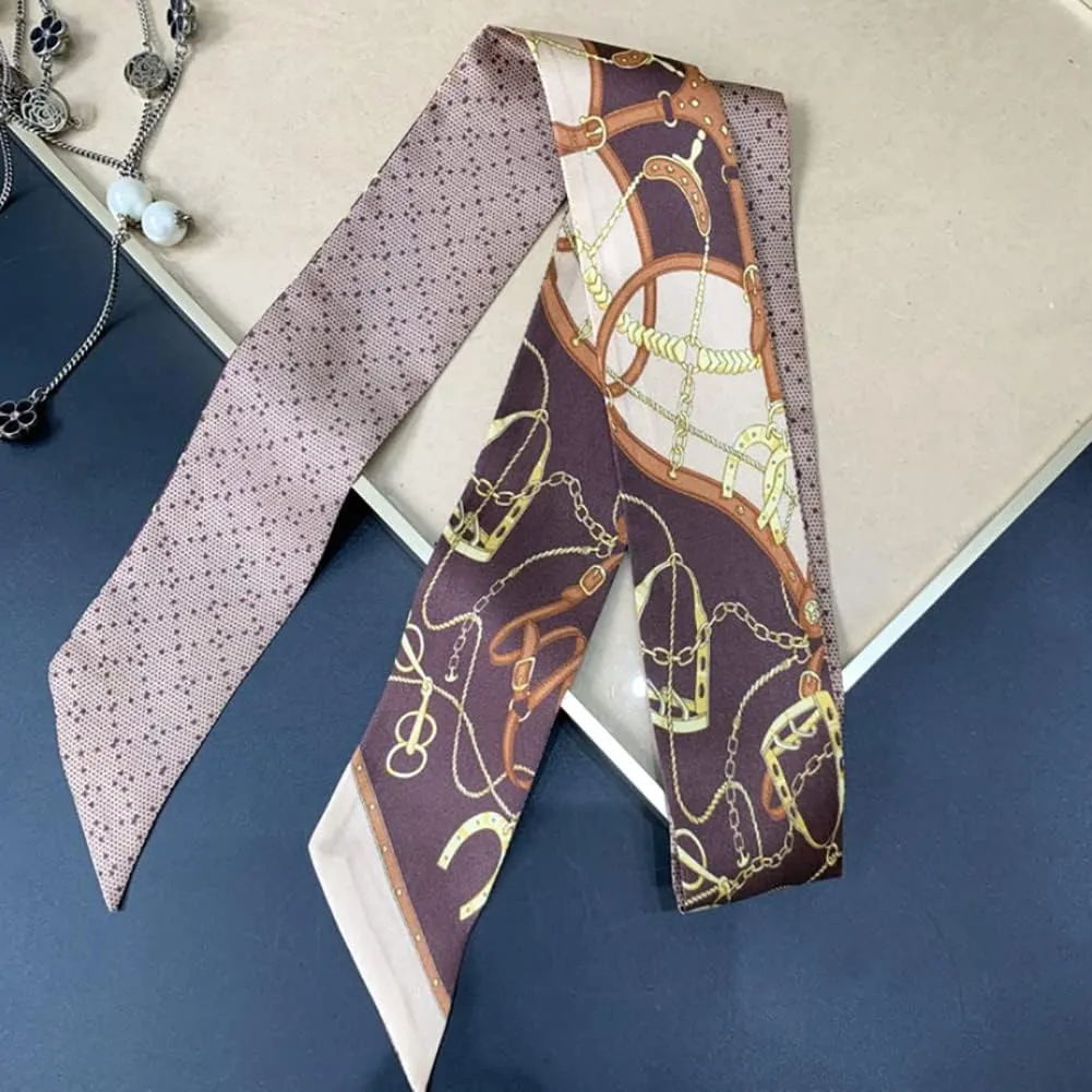 JERLA 100% Mulberry silk Scarf bag scarf Head Hair Ribbon Handbag Handle wrap Tie Bundle Scarf Neckerchief Scarf for women