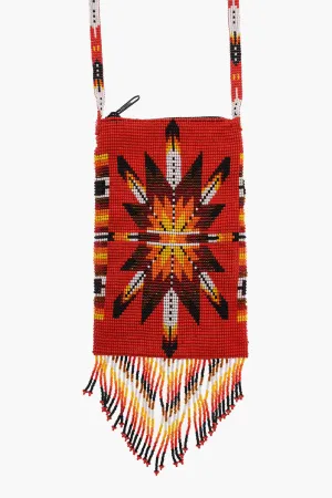 Jessie Western Glass Beaded Crossbody Bag with Morning Star
