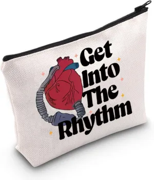 JNIAP Cardiac Tech Nurse Gift Get Into The Rhythm Cosmetic Bag Ekg Heart Gift (Get Into The Bag)