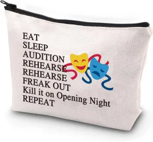 JYTAPP Theatre Life Makeup Bag Drama Theater Gift Theatre Novelty Cosmetic Bag Musical Theatre Gift Performer Gift