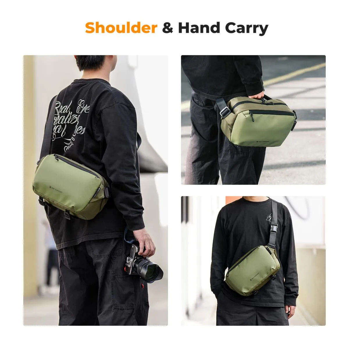 K&F Concept Alpha Sling Camera Bag 10L (Green)
