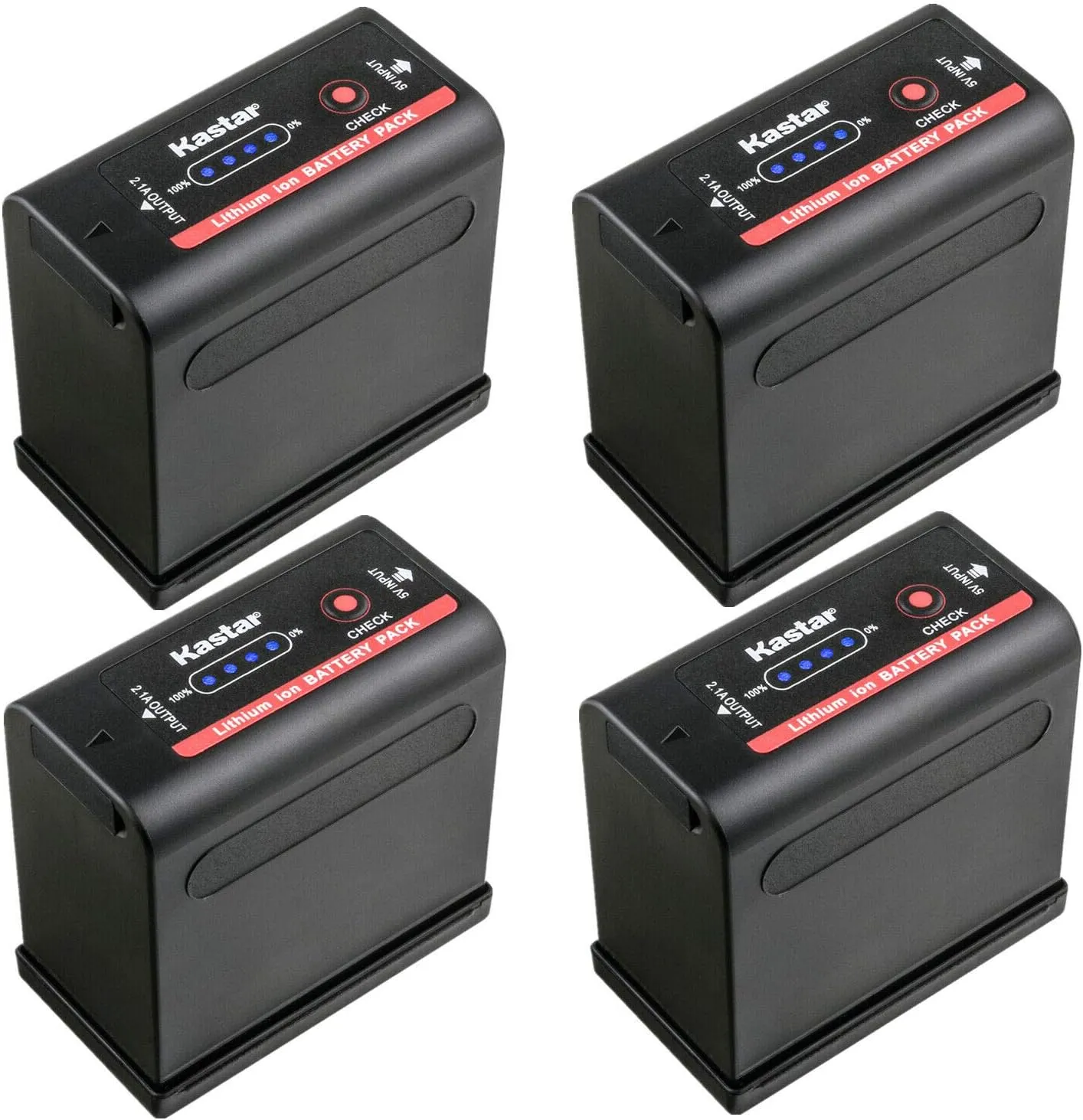 Kastar 4-Pack BP-980GPRO Battery 7.4V 8700mAh Replacement for RED Komodo 6K Digital Cinema Camera