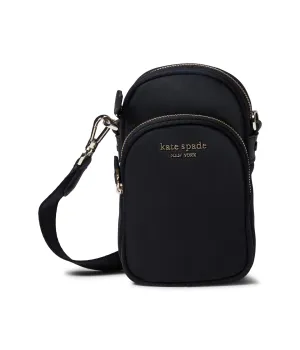 kate spade new york Sam The Little Better Nylon North/South Phone Crossbody Black One Size