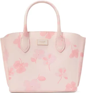 kate spade new york Suite Spring Pansies Printed PVC Crossbody Tote, Blush Cloud Multi