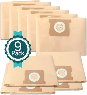 KEEPOW DXVA19-4101 Shop Vac Bags Compatible with DEWALT,6 8 9 10 Gallon Vacuum Bags for DXV06P, DXV09P, DXV09PA, DXV10P, DXV10PL, DXV10S, DXV10SA, DXV10SB, 9 Pack