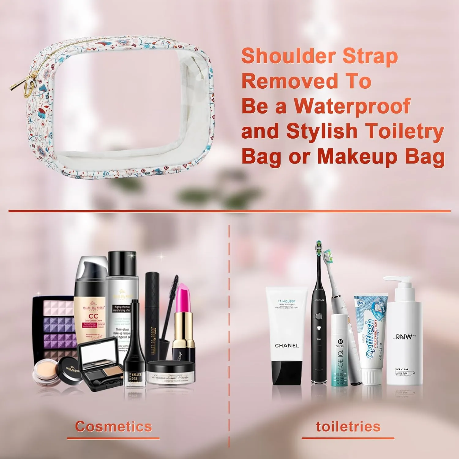 KETIEE Clear Crossbody Bag, Stadium Approved Clear Purse Bag for Concerts Sports Events Festivals
