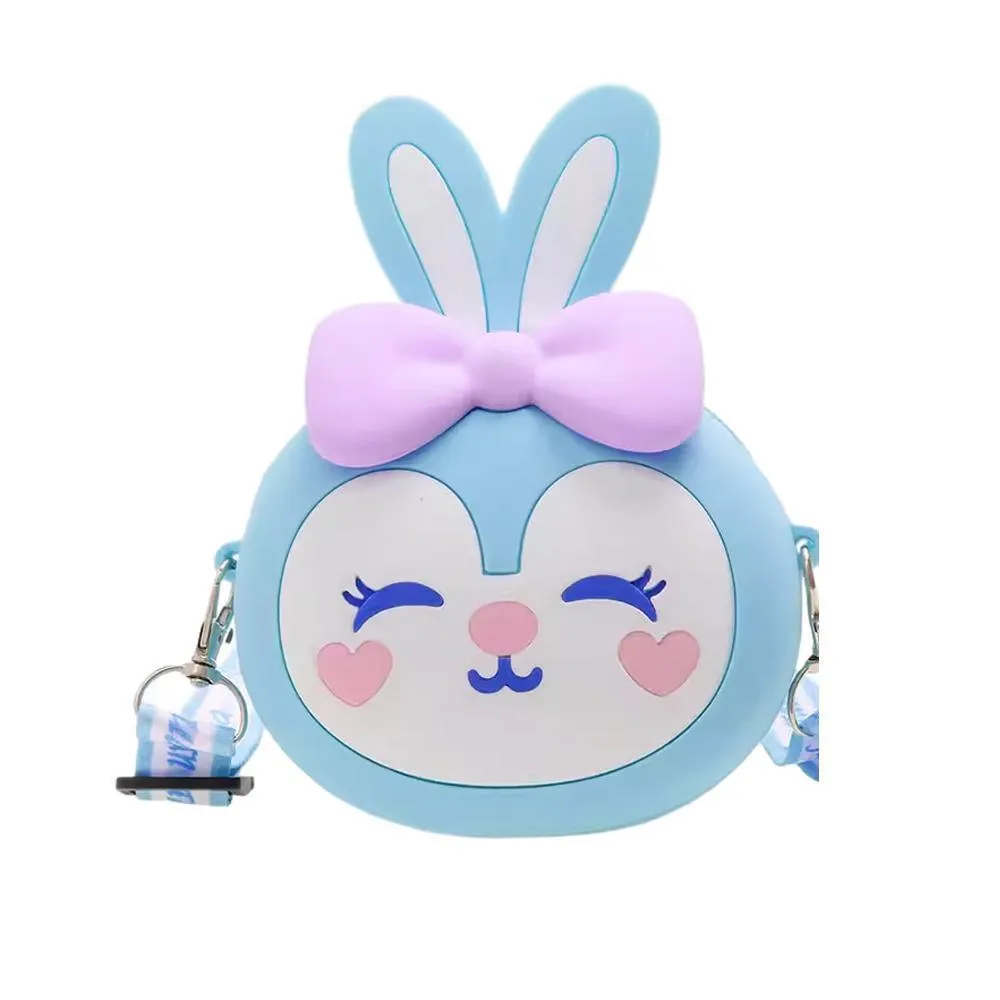 Kids Girls Cute Mini Crossbody Bag Silicone Coin Purse Shoulder Bag Wallets Gift