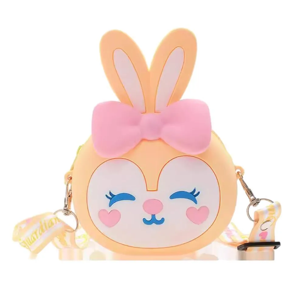 Kids Girls Cute Mini Crossbody Bag Silicone Coin Purse Shoulder Bag Wallets Gift