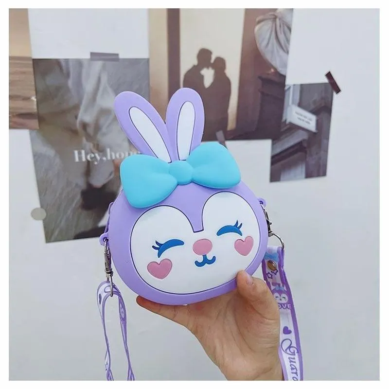 Kids Girls Cute Mini Crossbody Bag Silicone Coin Purse Shoulder Bag Wallets Gift