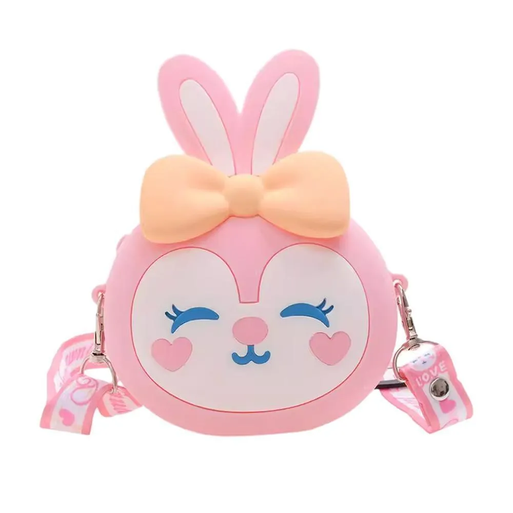 Kids Girls Cute Mini Crossbody Bag Silicone Coin Purse Shoulder Bag Wallets Gift