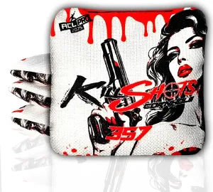 Killshots Cornhole | 357 Series | Limited Edition | ACL Pro Certified Cornhole Bags | Premium Quality | Dual-Speed | Durable & Weather Resistant | Set of 4 Bags