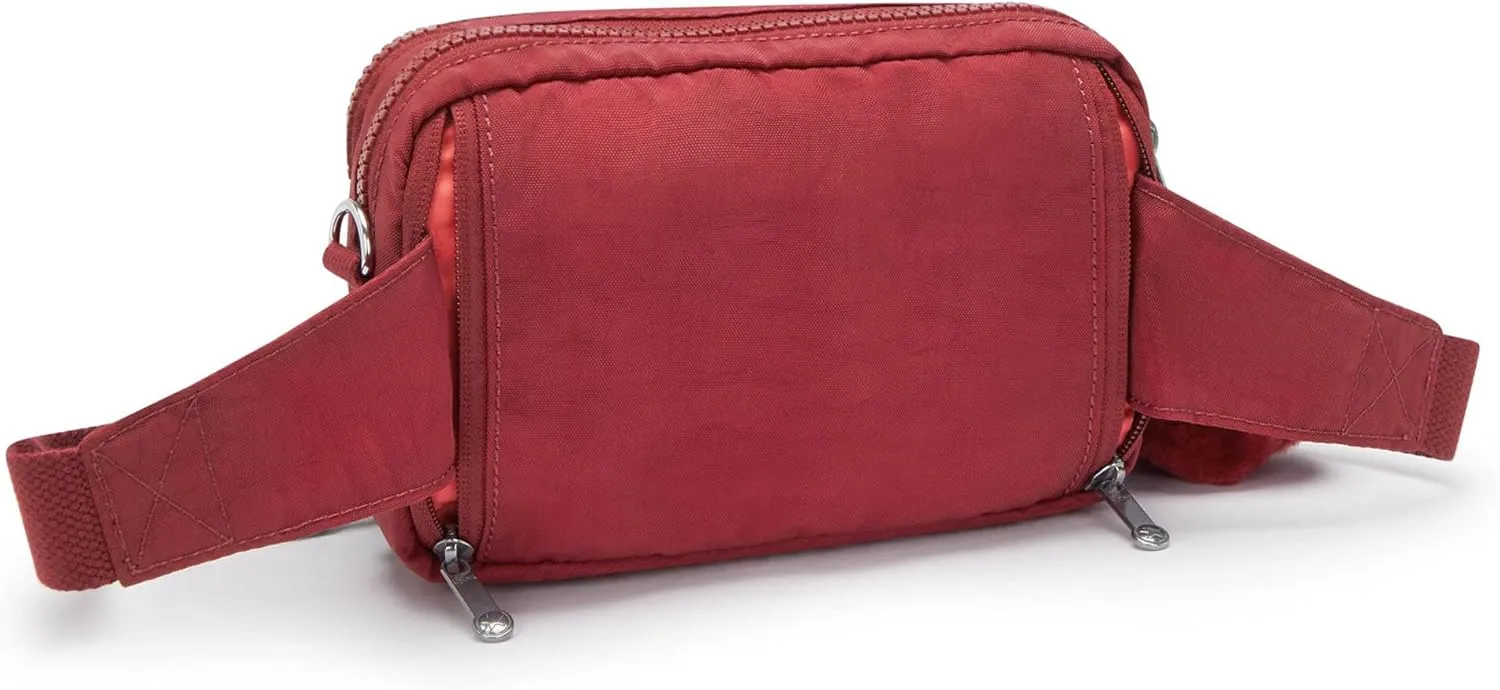 Kipling Women's Abanu Multi Crossbody Bag, Lightweight, Adjustable Waist Pack with Multi-Compartment Zip Pockets