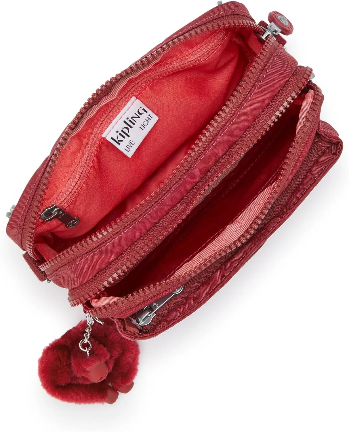 Kipling Women's Abanu Multi Crossbody Bag, Lightweight, Adjustable Waist Pack with Multi-Compartment Zip Pockets