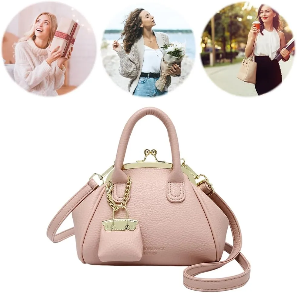 Kiss Lock Purse and Handbags Women's Kiss Lock Crossbody Bag Kisslock Shoulder Bags Satchel Bags Top Handle Handbag Clutch