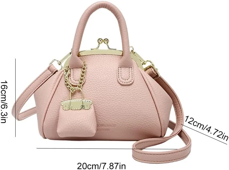 Kiss Lock Purse and Handbags Women's Kiss Lock Crossbody Bag Kisslock Shoulder Bags Satchel Bags Top Handle Handbag Clutch