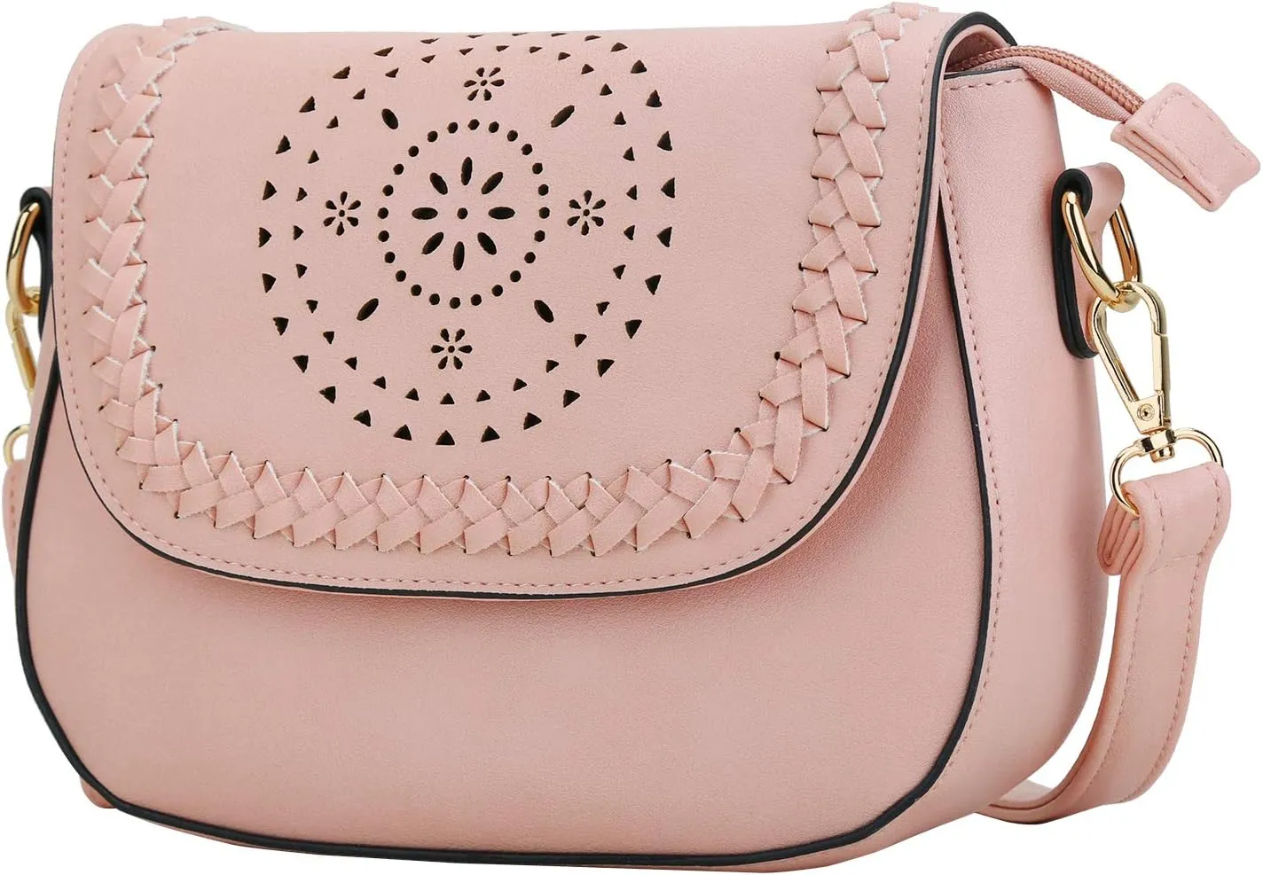 KKXIU Crossbody Bags for Women Hollow Purses with Adjustable Strap