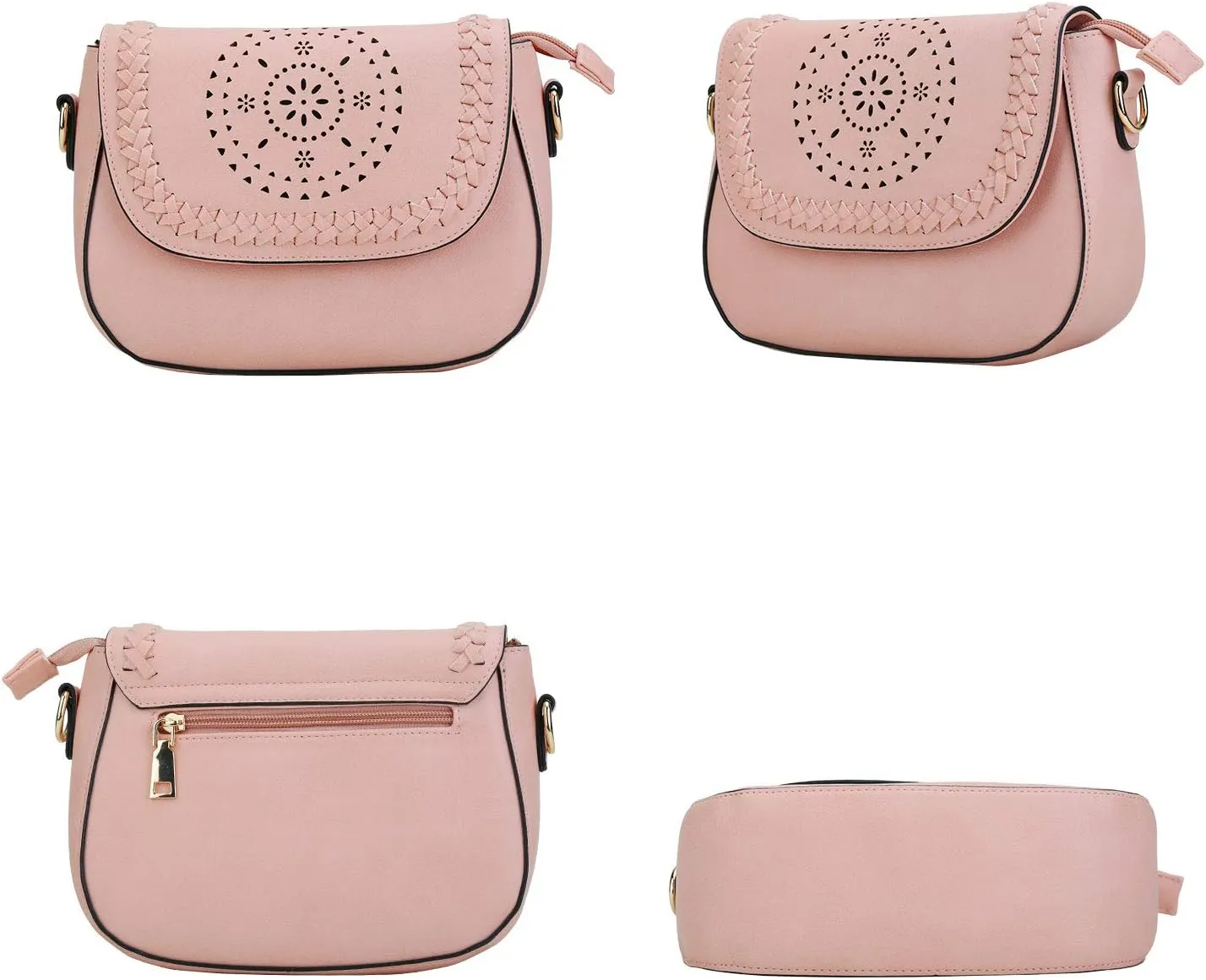 KKXIU Crossbody Bags for Women Hollow Purses with Adjustable Strap
