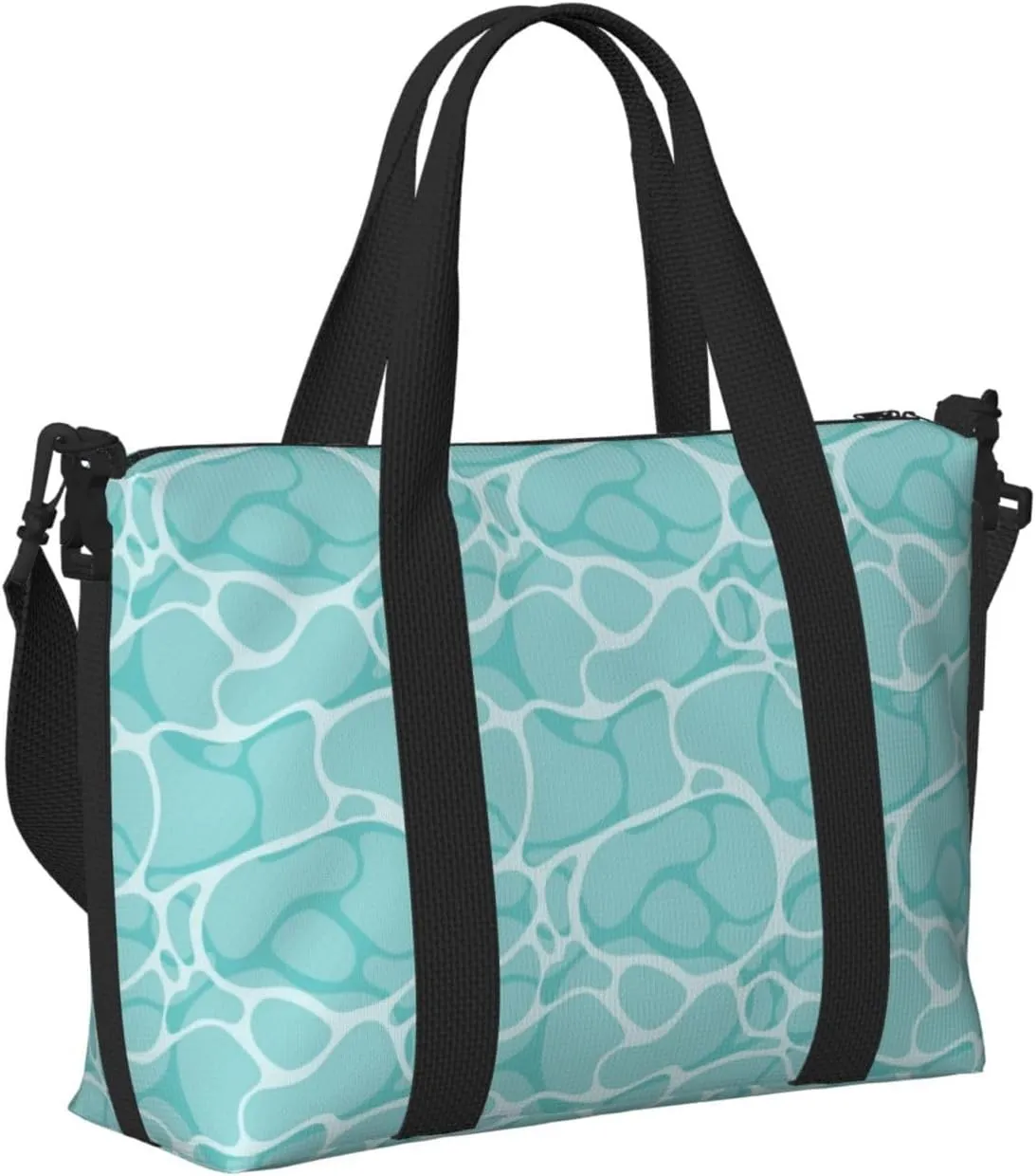 Laptop Tote Bag for Women Work - Turquoise Sea Water Surface Gym Bag for Women Men, Personal Item Crossbody Travel Bags Carry On, Overnight Weekender Bags for Women Travel