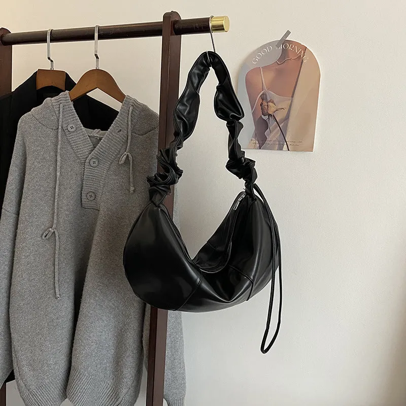 Large Capacity Crossbody Bag Fashionable Shoulder Dumpling Bag