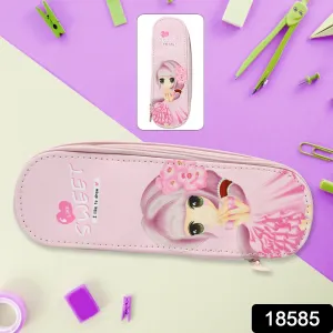 Large Capacity Pencil Case with Double Compartments