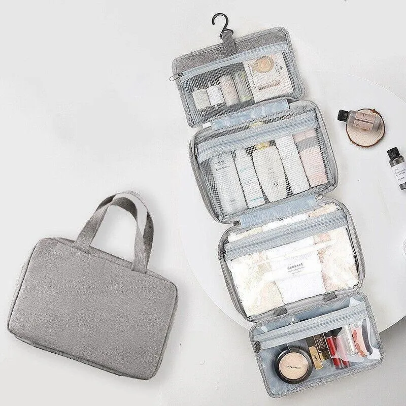 Large Hanging Hook Toiletry Bag Waterproof Travel Makeup Cosmetic Organizer Case