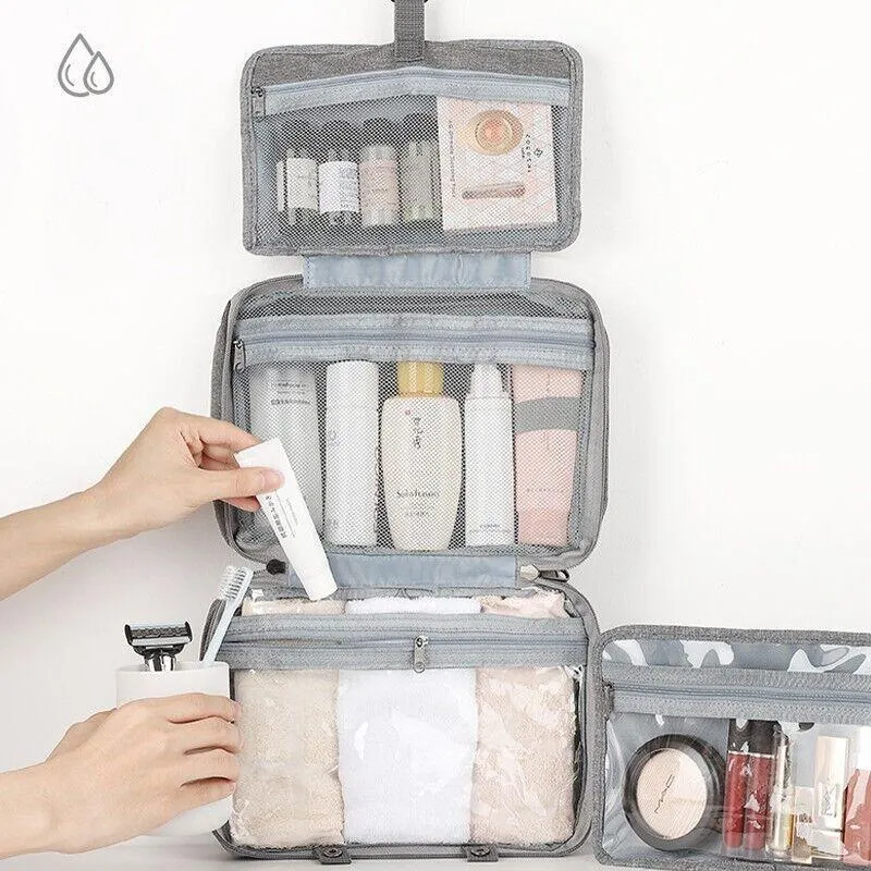 Large Hanging Hook Toiletry Bag Waterproof Travel Makeup Cosmetic Organizer Case