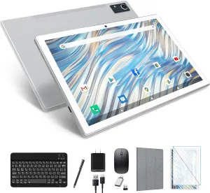 Latest Android 13 Tablet, Octa-Core Processor 128GB 16(8 8 Expand) GB, 10.1 inch Tablet with 8000mAh Battery, 1280x800 HD Screen, 5G WiFi, 21MP Camera, Tableta with Keyboard, Bluetooth, Mouse, Case