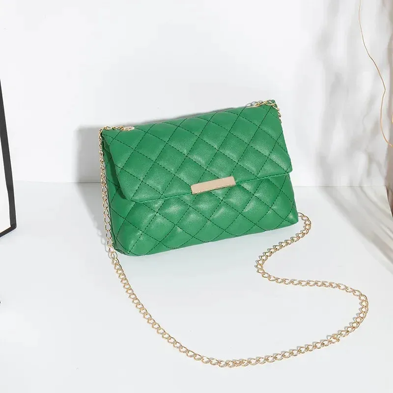 Lattice Women's Embroidered PU Leather Crossbody Phone Bag