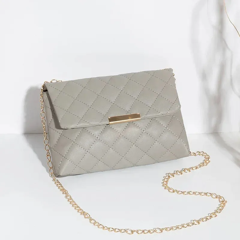 Lattice Women's Embroidered PU Leather Crossbody Phone Bag