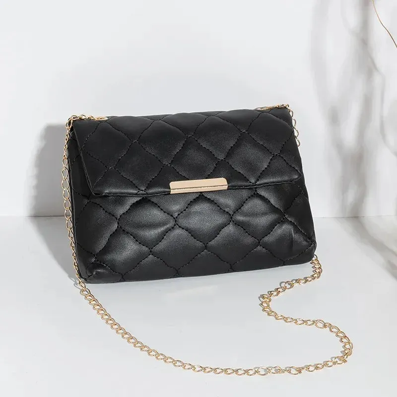 Lattice Women's Embroidered PU Leather Crossbody Phone Bag