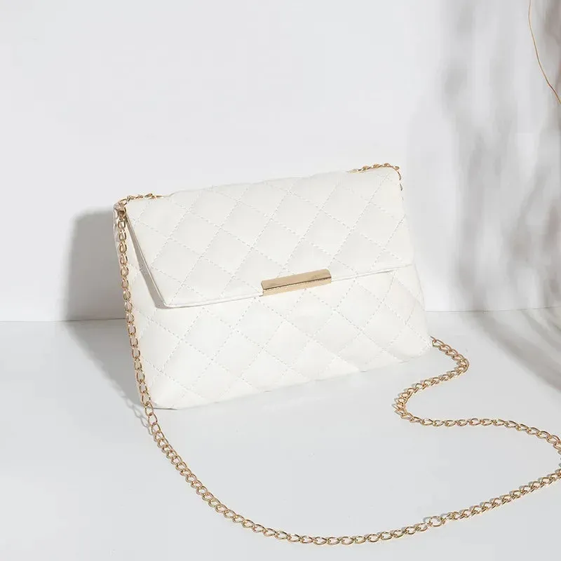 Lattice Women's Embroidered PU Leather Crossbody Phone Bag