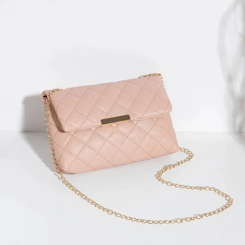 Lattice Women's Embroidered PU Leather Crossbody Phone Bag