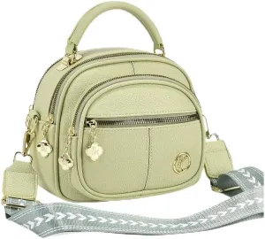 Leather Bag Multifunctional Women's Crossbody Sling Bag: Large Capacity Multi Compartment Design Travel Ready Shoulder Bag