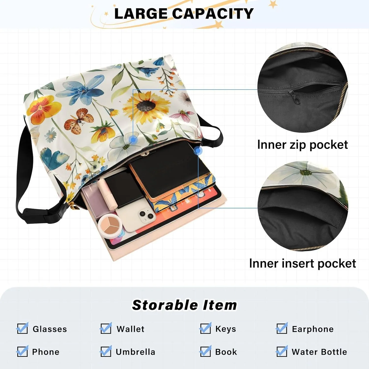 Leather Crossbody Bag for Women,Leather Crossbody Purse Leather Tote Bag Lady Shoulder Bag