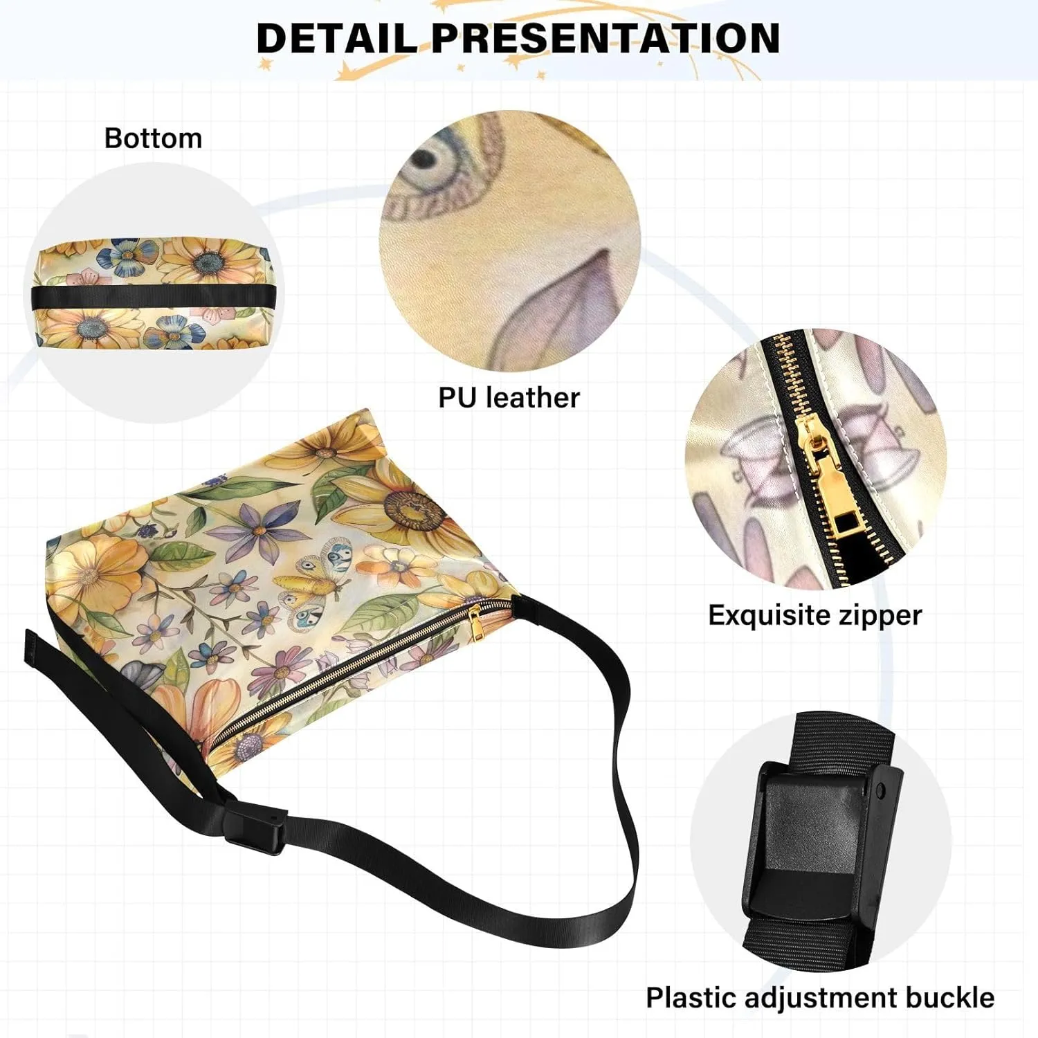 Leather Crossbody Bag for Women,Leather Crossbody Purse Leather Tote Bag Lady Shoulder Bag
